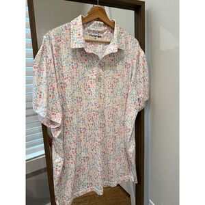 FORGE EAGLE Mens 2XL Golf performance Print Drinks Short Sleeve  Polo Shirt